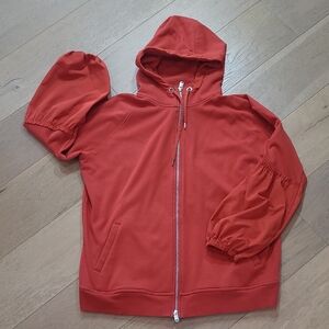 Athleta Red/Orange Hoodie Sweatshirt